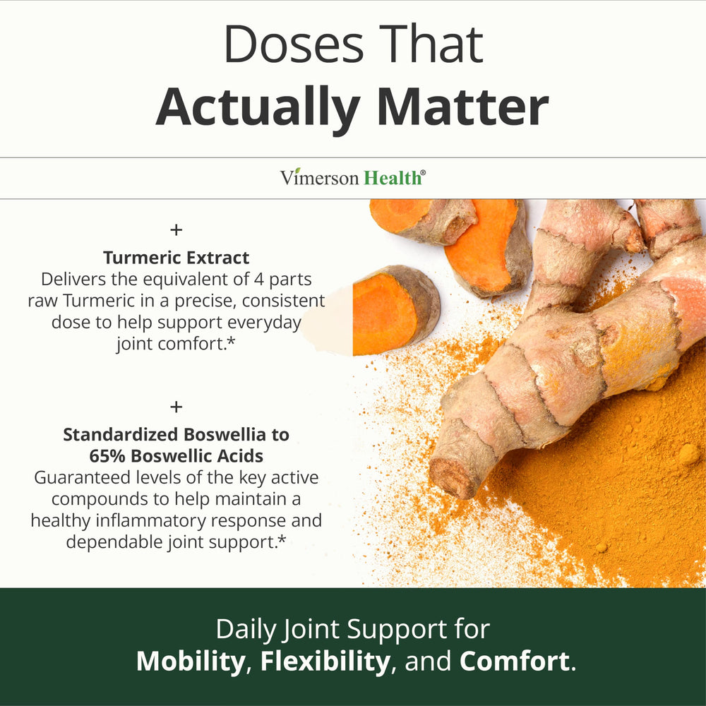 Vimerson Health ginger root beside capsules showing digestive comfort support