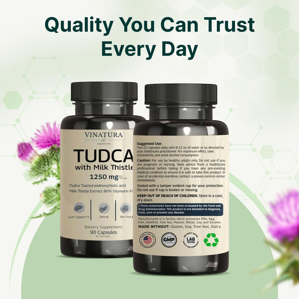 VINATURA bottle on kitchen counter, lifestyle scene showing daily supplement use