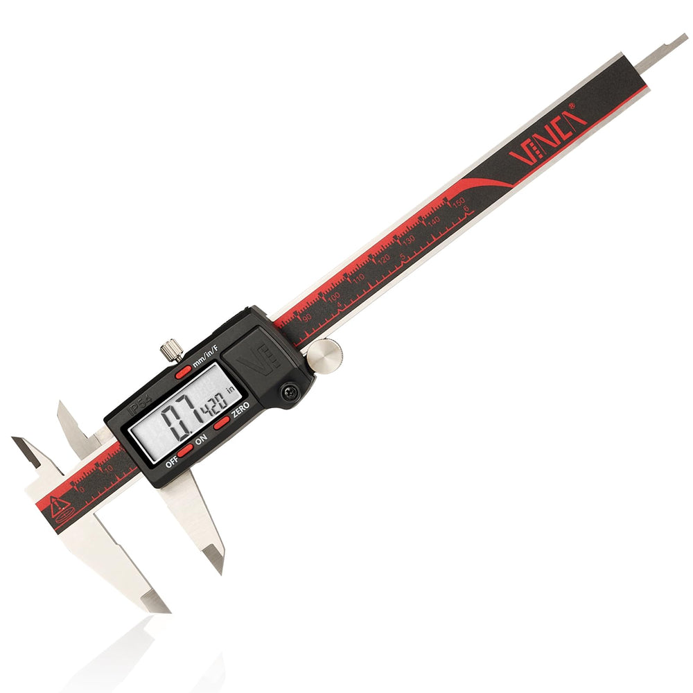 VINCA DCLA-0605 front view showing full caliper and benefits for quick measurements