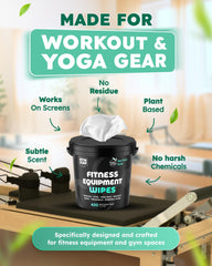 Vincentrix wipe cleaning a yoga mat showing streak-free finish