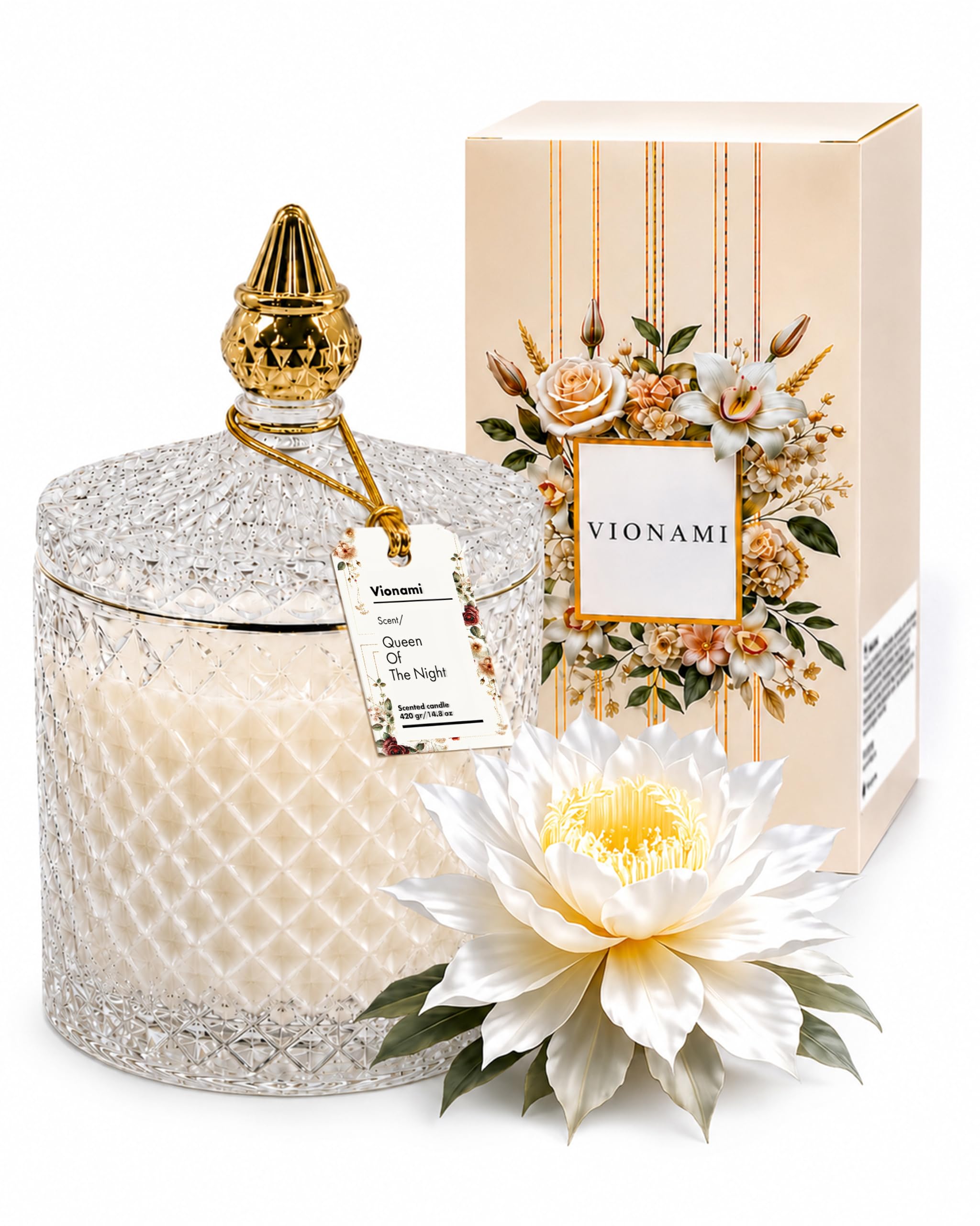 VIONAMI front packaging showing botanical gift box and elegant presentation benefits gifting