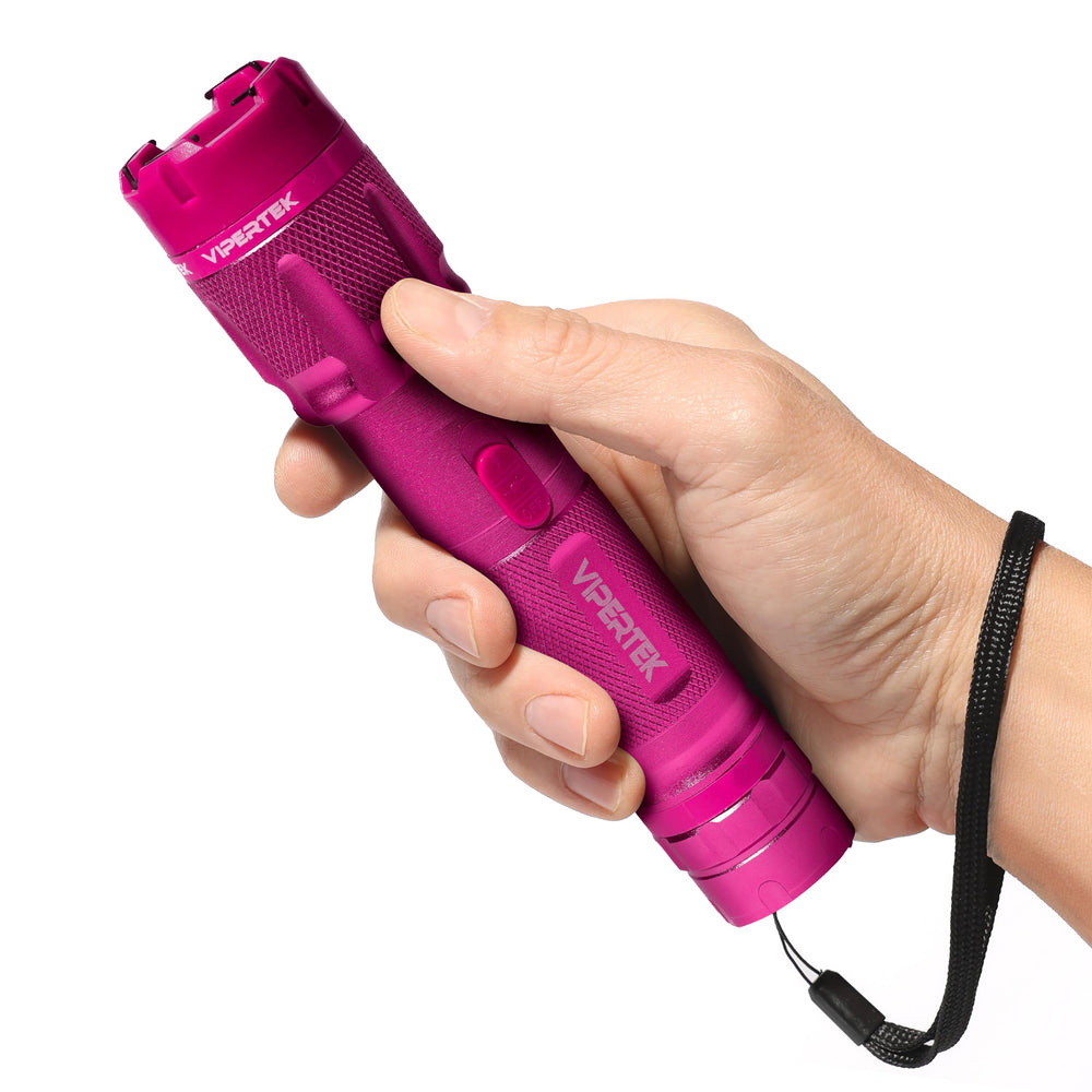 VIPERTEK charging port close-up showing internal rechargeable battery convenience