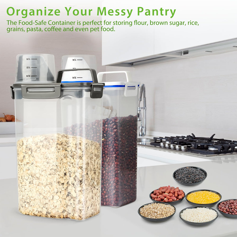 Viretec stacked in pantry showcasing space-saving organization benefit