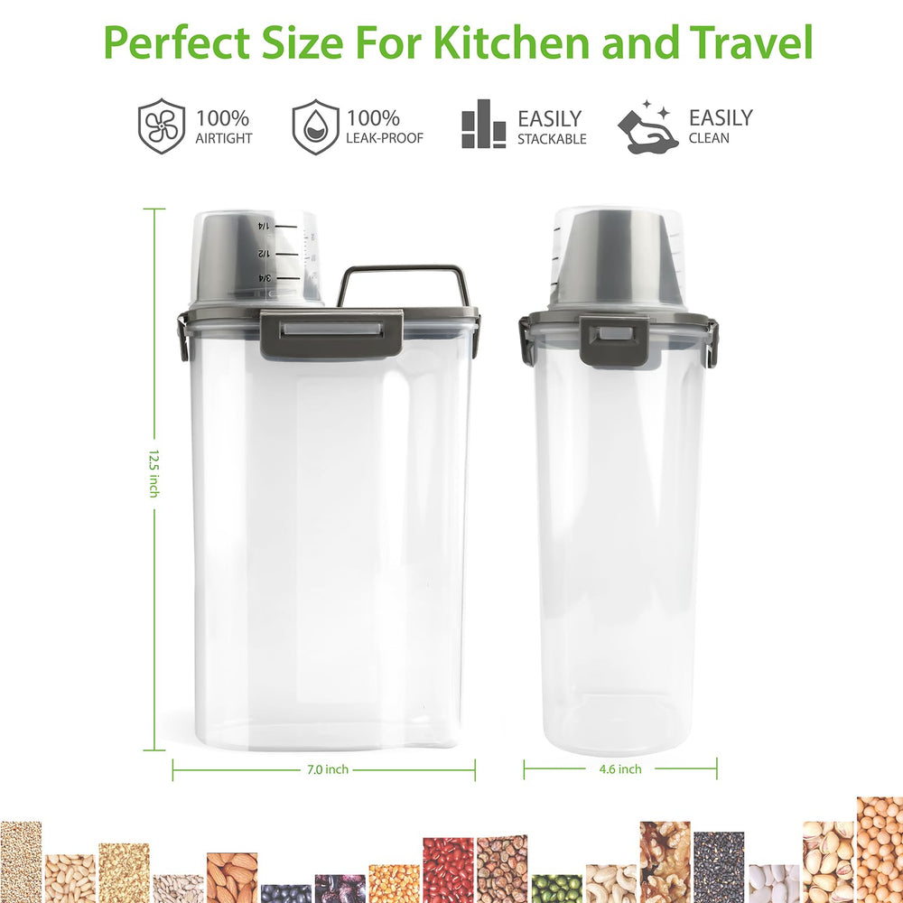 Viretec measuring cup included with container for consistent serving sizes