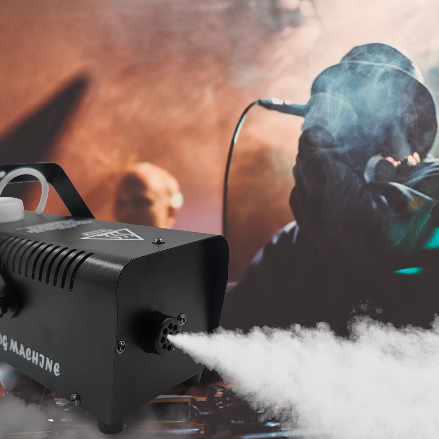 VIRFUN fog machine in a Halloween setup creating immersive effects