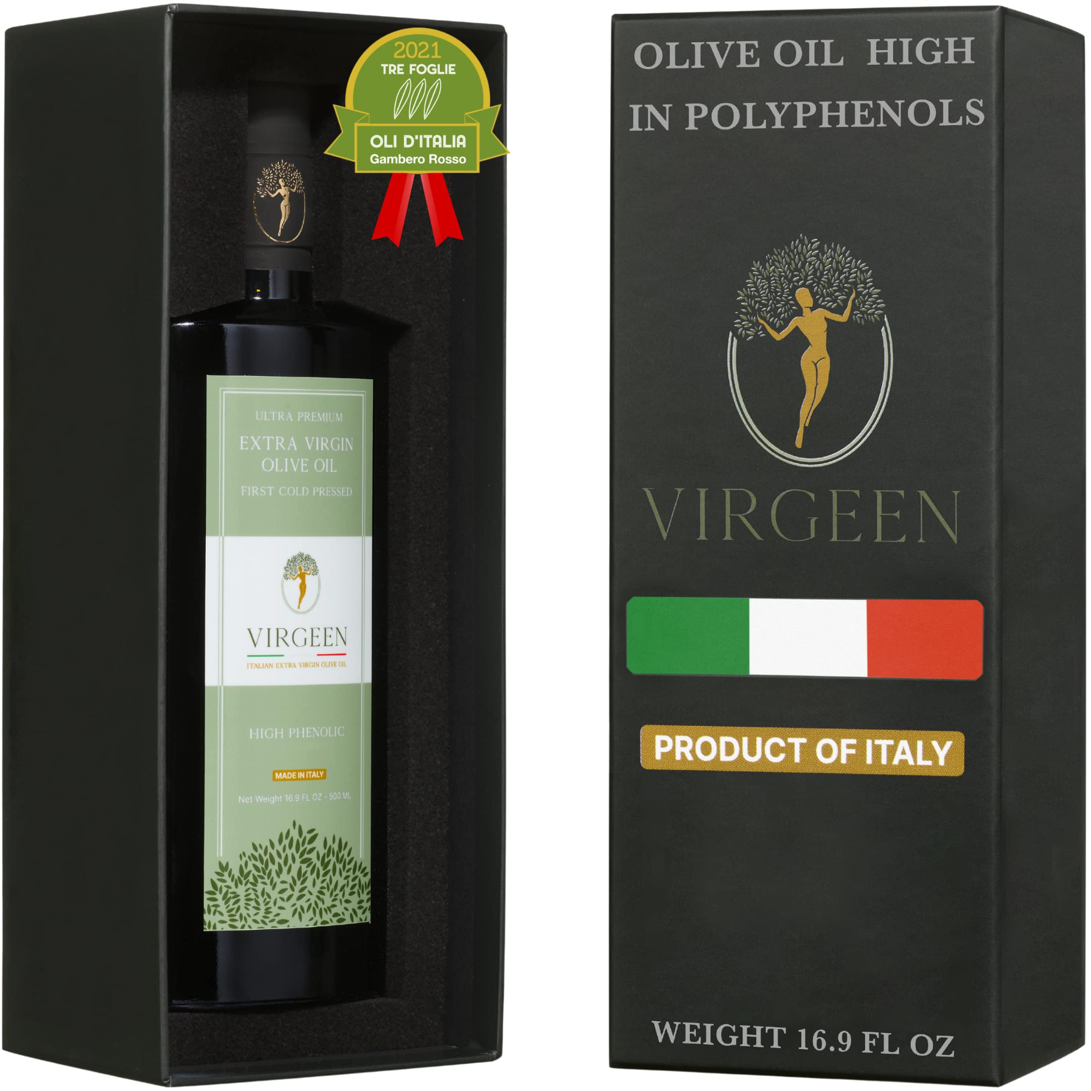 VIRGEEN front bottle and elegant packaging showing award and freshness benefit