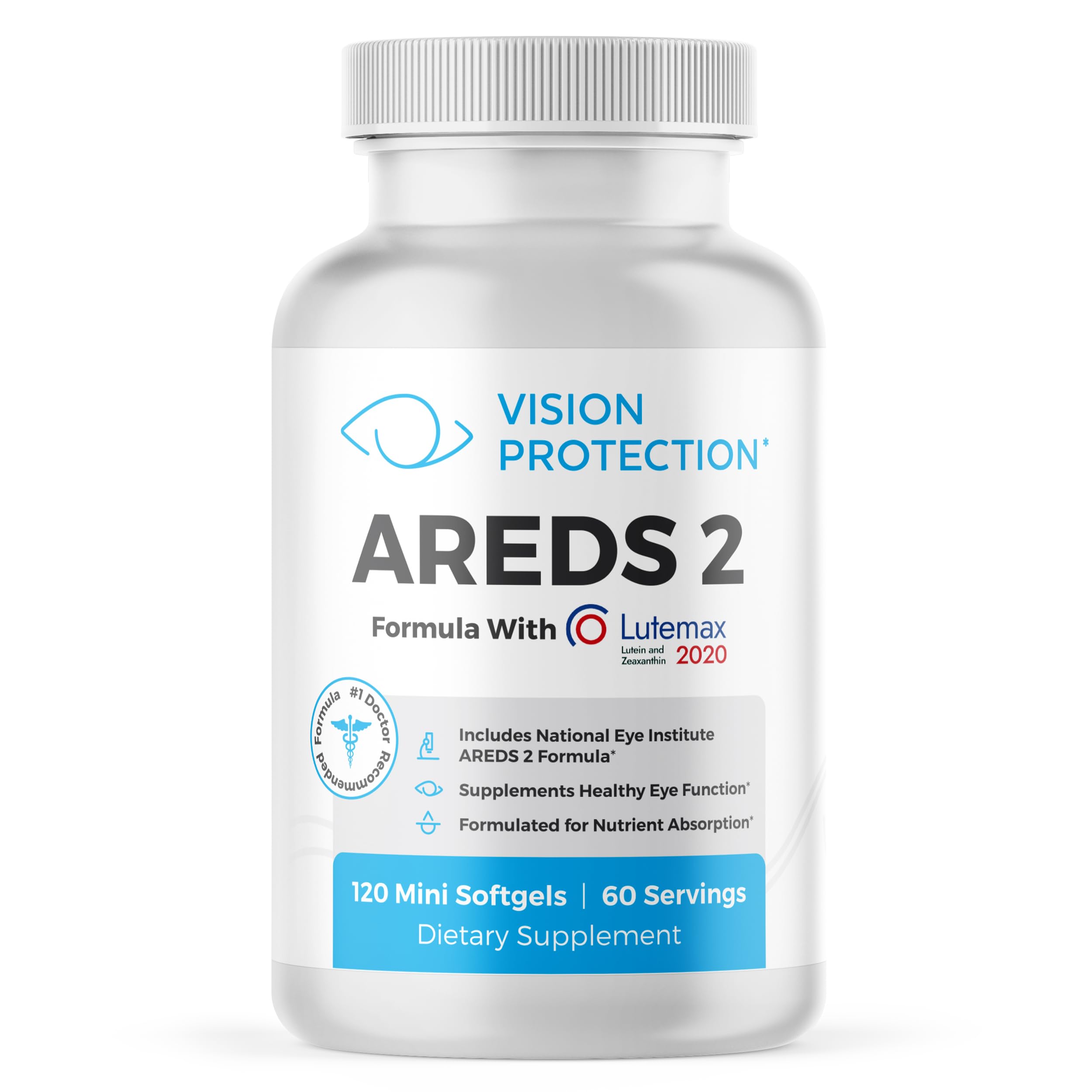 VISION PROTECTION front packaging showing product and 120-count benefit
