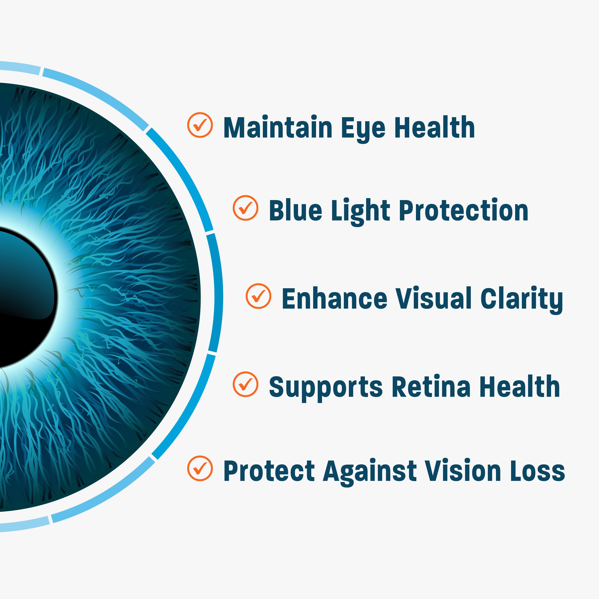 VISION PROTECTION softgel beside coin for size comparison and convenience