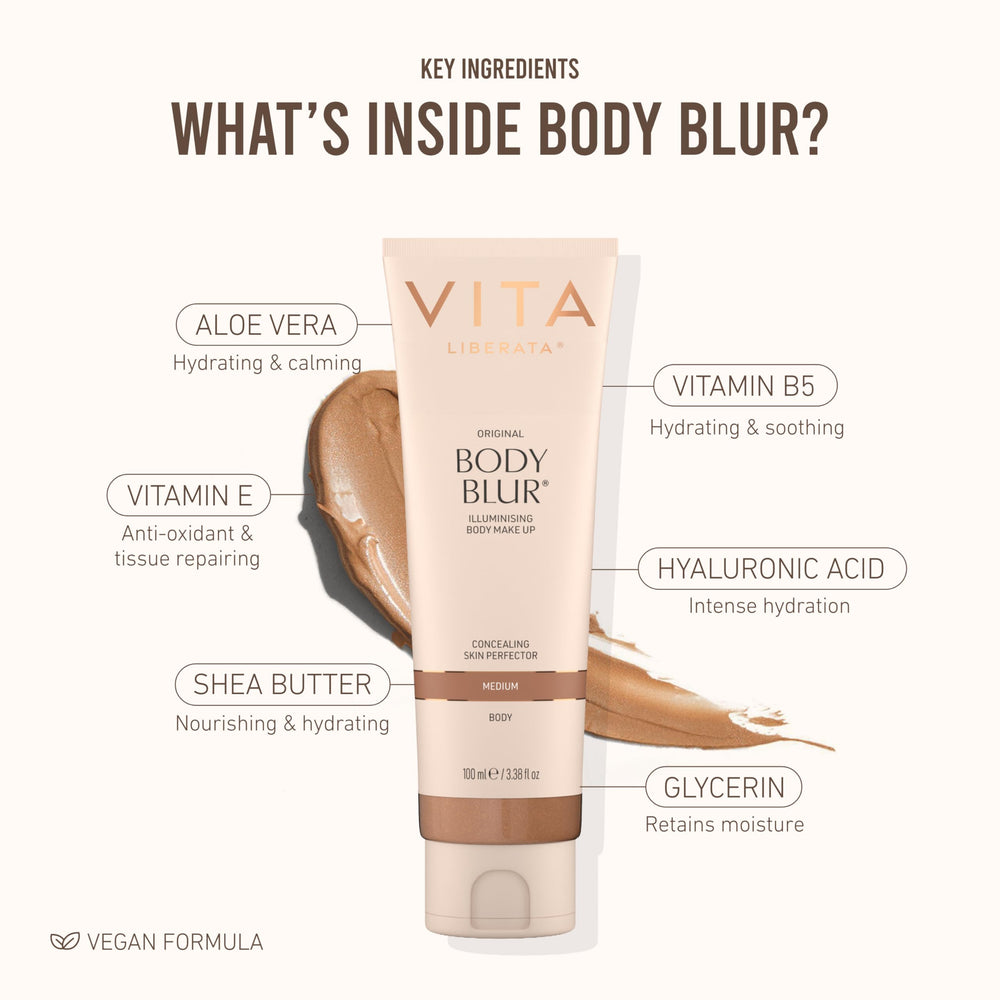 VITA LIBERATA size scale with hand showing 3.38 fl oz portability