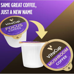 VitaCup pod close-up showing label and premium pod construction