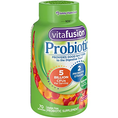 vitafusion supplement facts panel close-up showing CFU count and transparency benefit