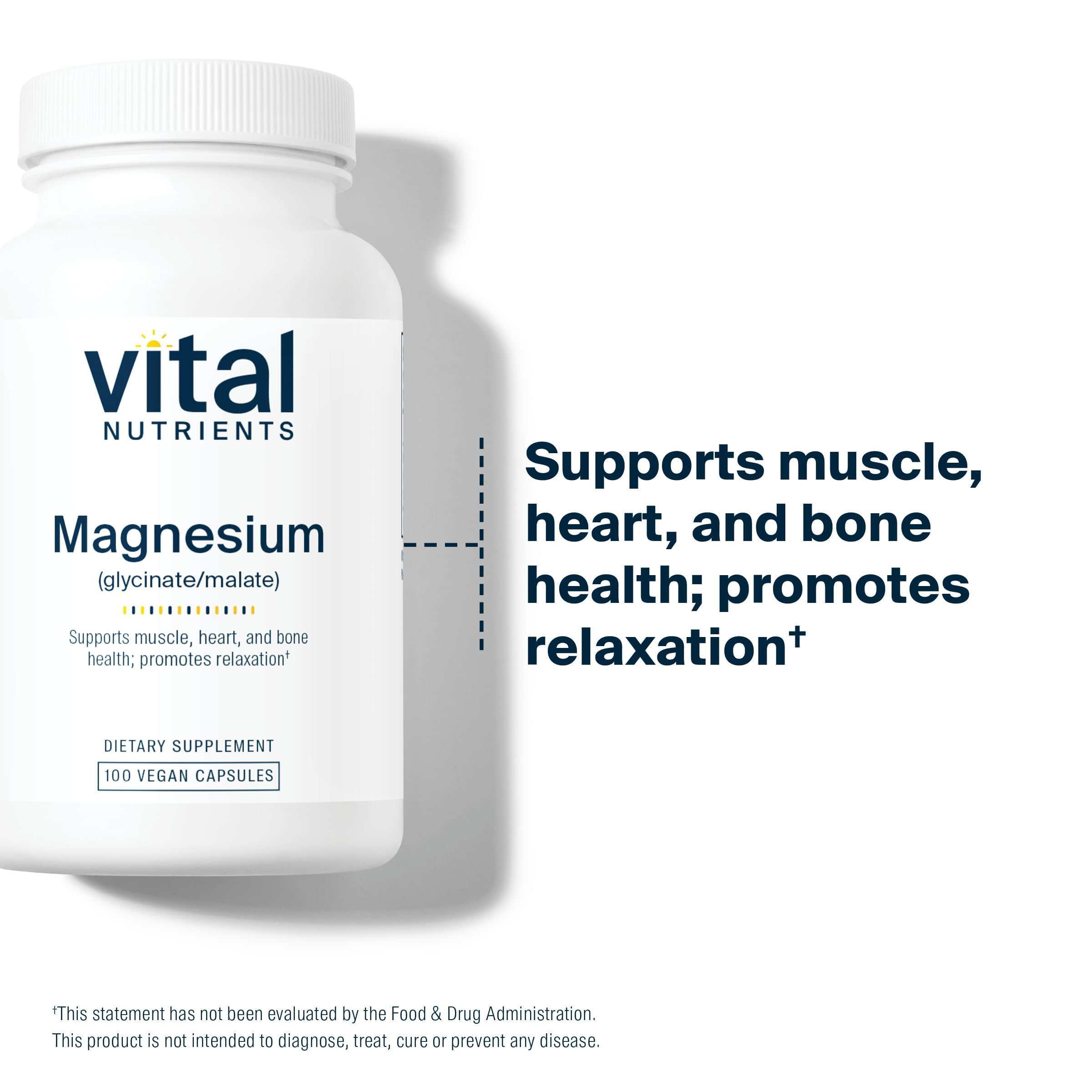 Vital Nutrients open bottle with capsules spilling illustrating dosage and convenient daily use