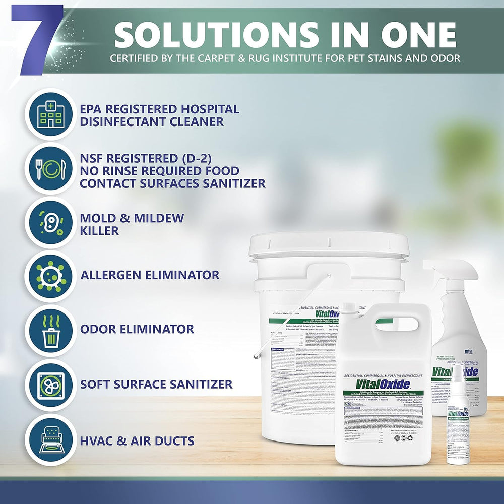 Vital Oxide gallon held in hand to show scale and refill convenience