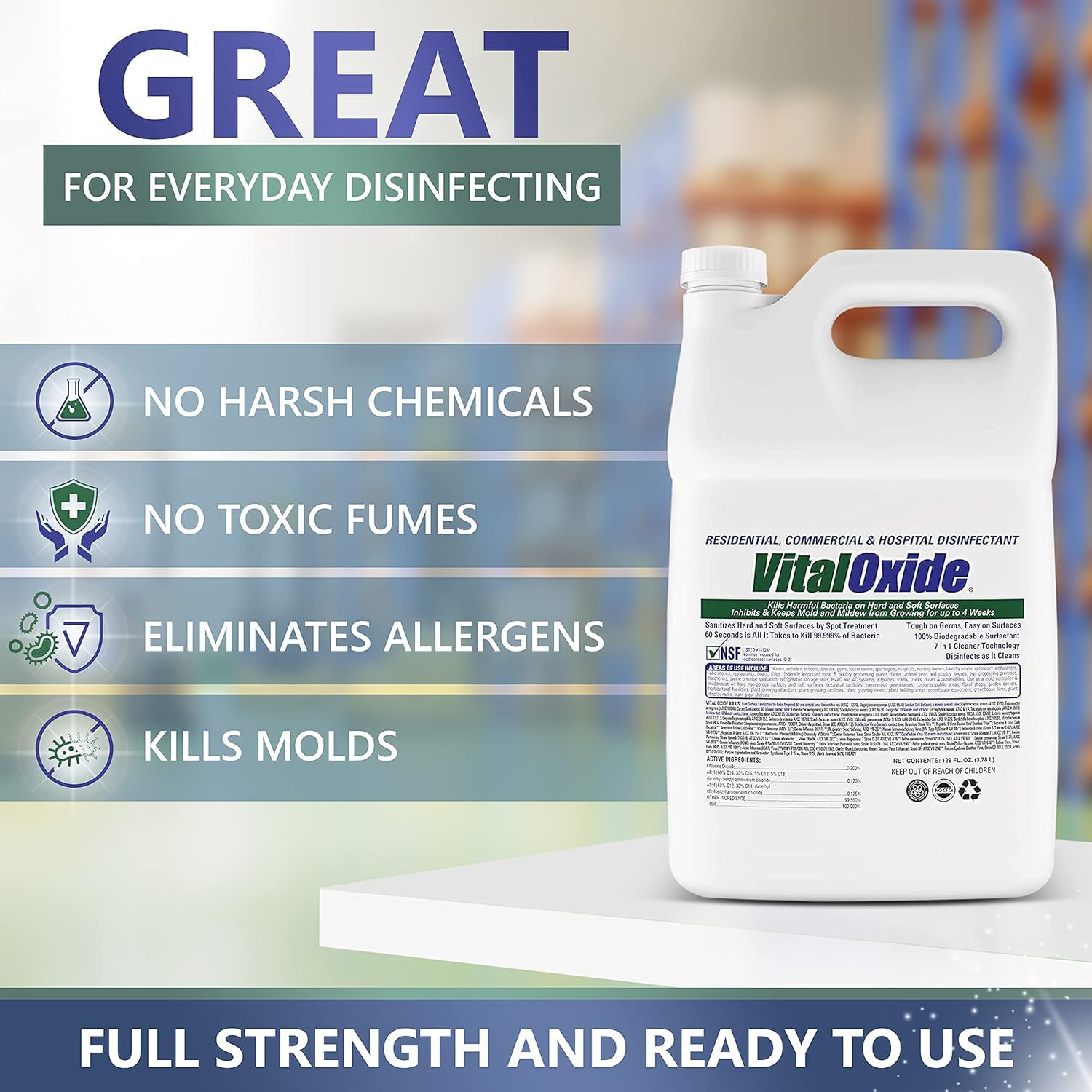 Vital Oxide being sprayed in a shower to remove mold and mildew