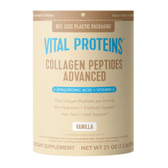 Vital Proteins front tub view showing vanilla collagen for daily support
