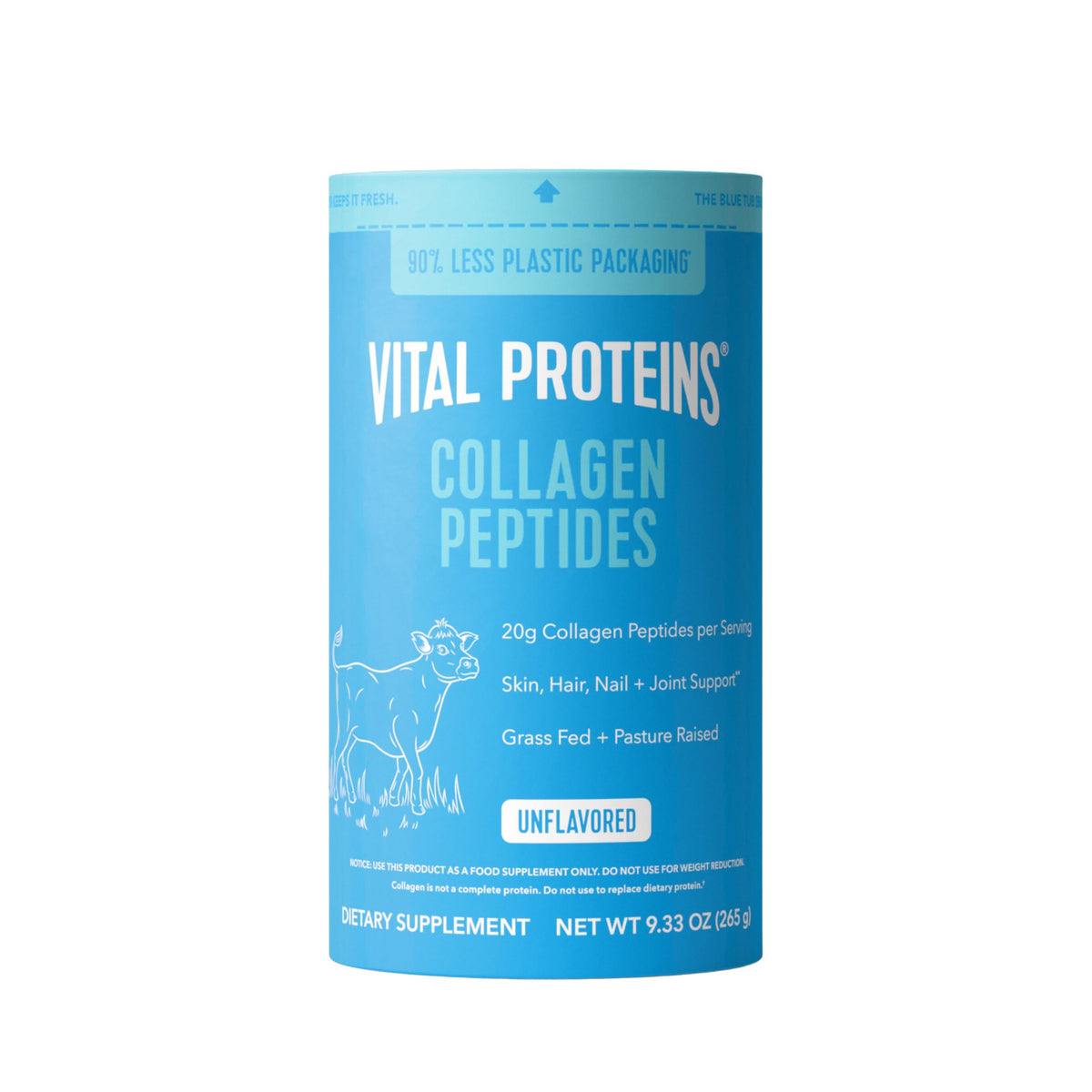Vital Proteins front tub showing product and label, easy daily use
