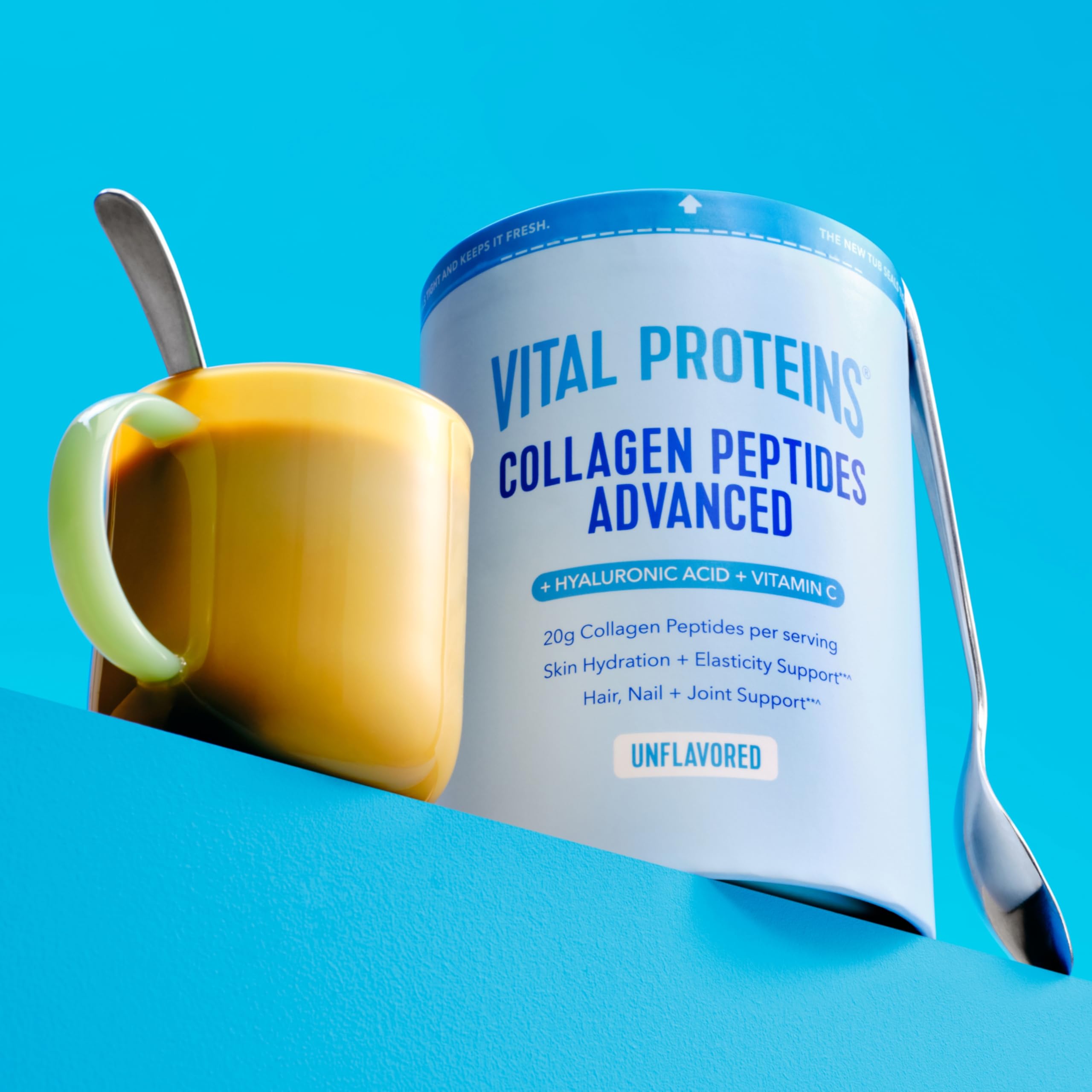 Vital Proteins powder close-up texture highlighting easy mixing benefit