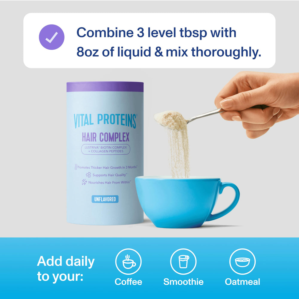 Vital Proteins powder dissolving in coffee for neutral taste and protein boost