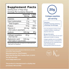 Vital Proteins close-up label showing product name and key ingredients