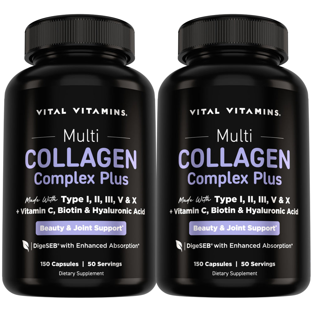 Vital Vitamins front label view showing product name and benefits for quick recognition