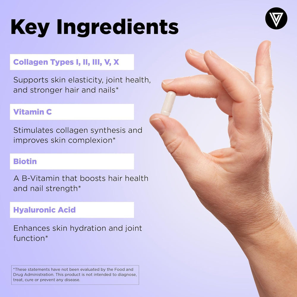 Capsule beside scoop comparison showing Vital Vitamins convenience versus powders