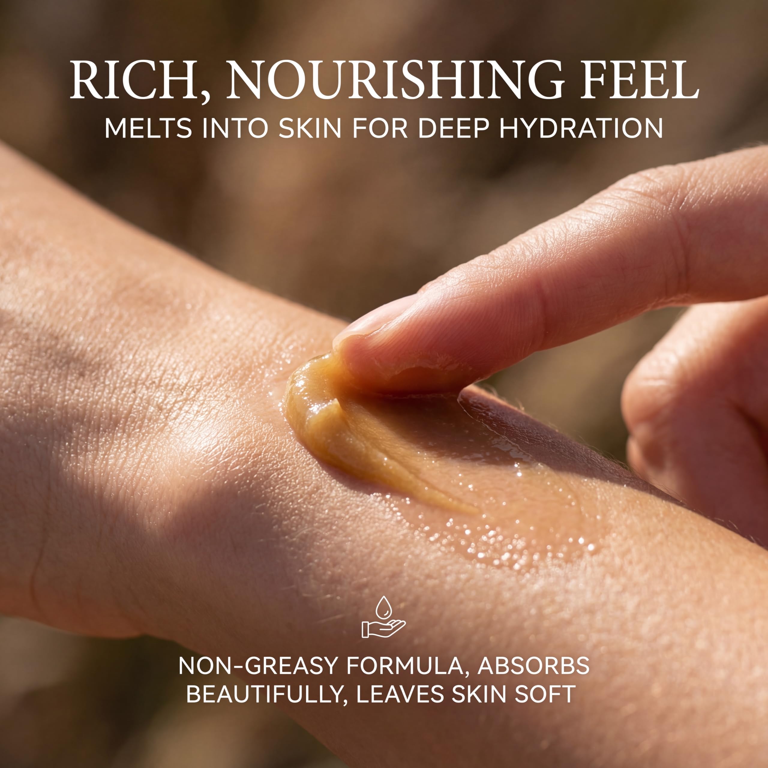 Vitality frankincense balm being applied to a hand for quick skin relief and hydration