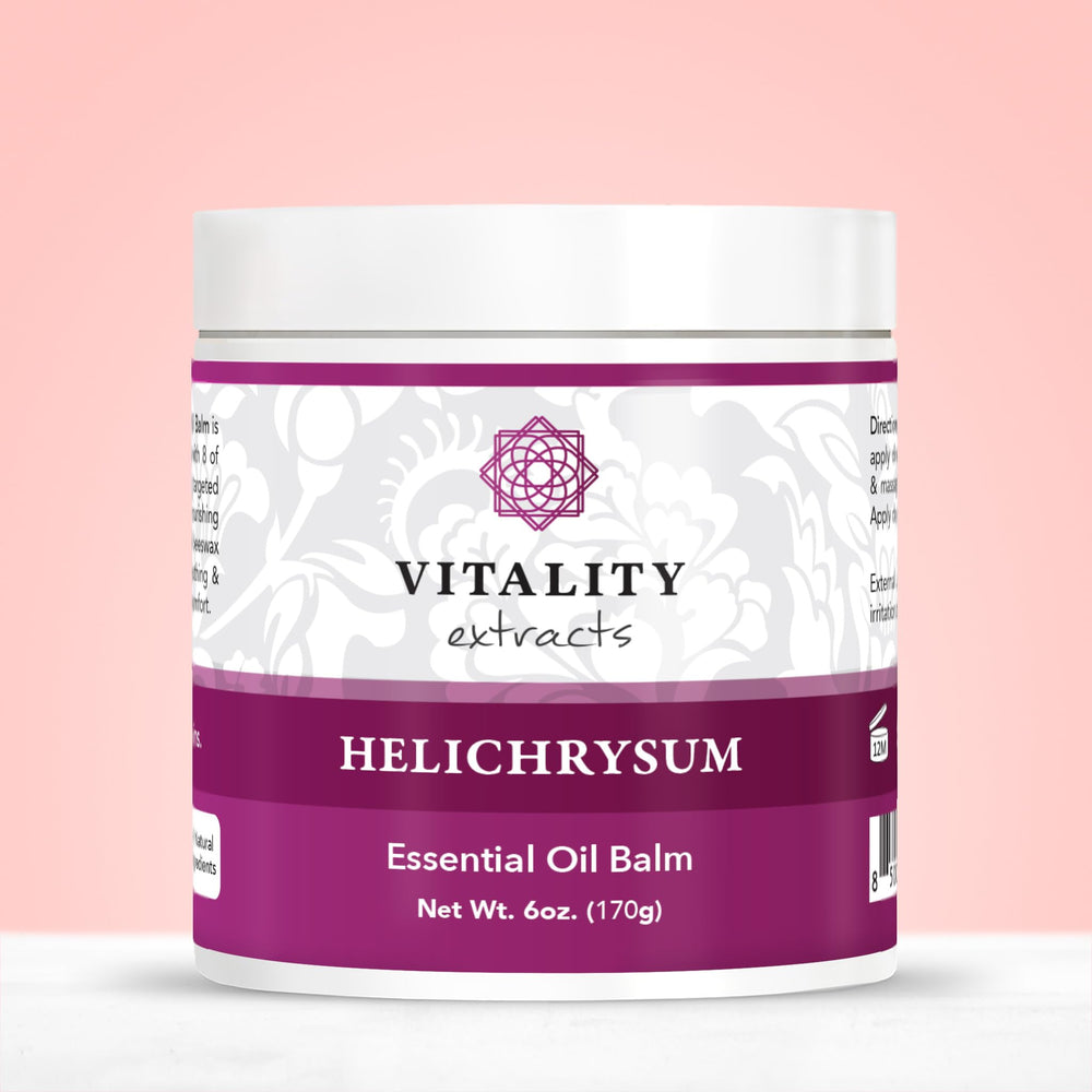 Vitality balm placed on bathroom shelf to show everyday skincare use