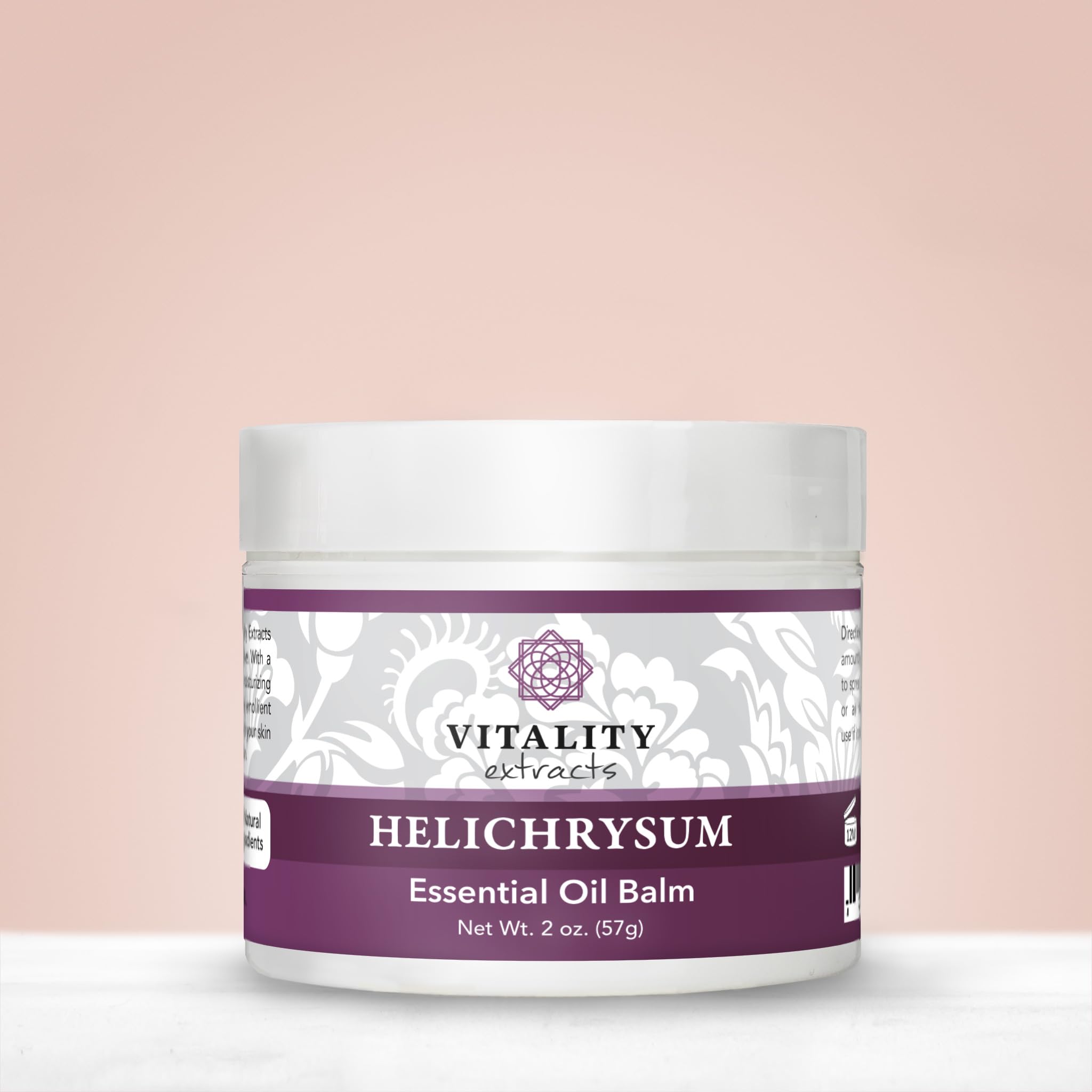 Vitality balm on bathroom shelf in lifestyle scene suggesting daily routine integration