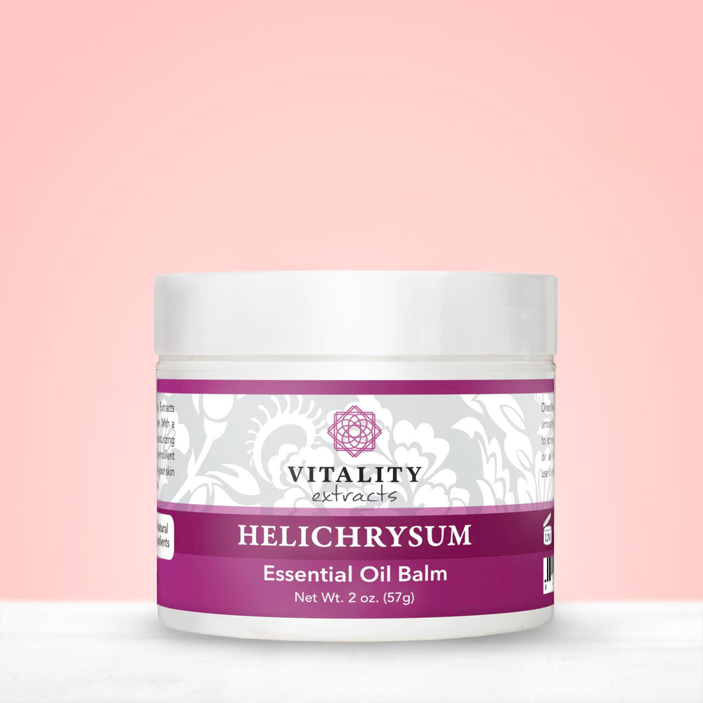 Vitality balm on bathroom shelf in lifestyle scene suggesting daily routine integration