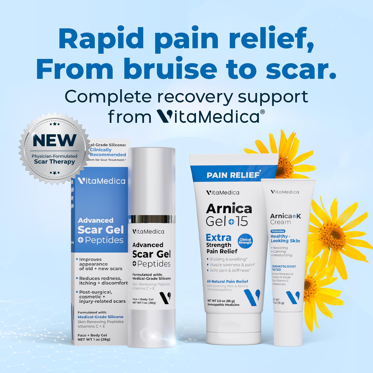 Label detail of VitaMedica Arnica showing potency and usage directions