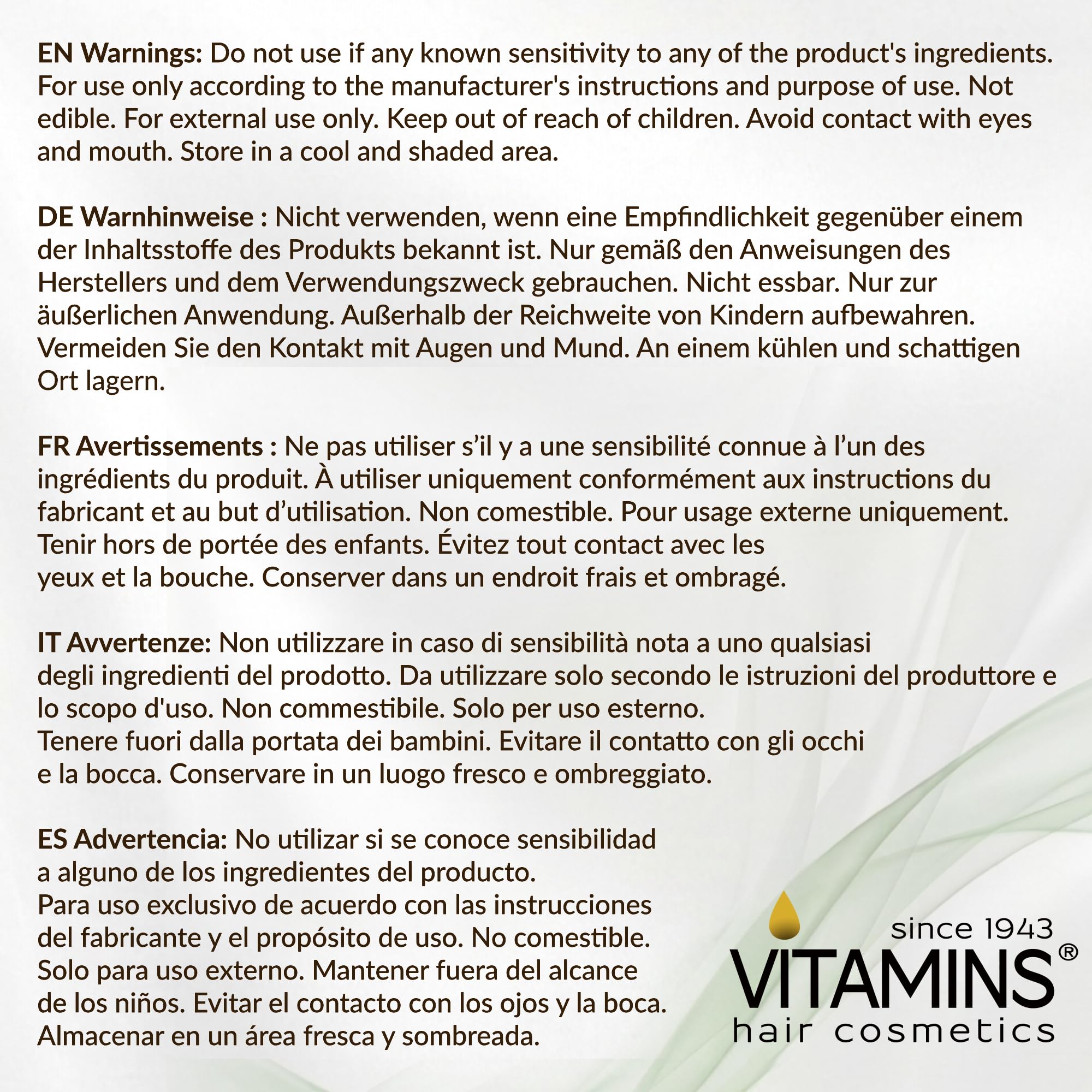 VITAMINS curly hair after-treatment lifestyle shot showing defined frizz-free curls benefit