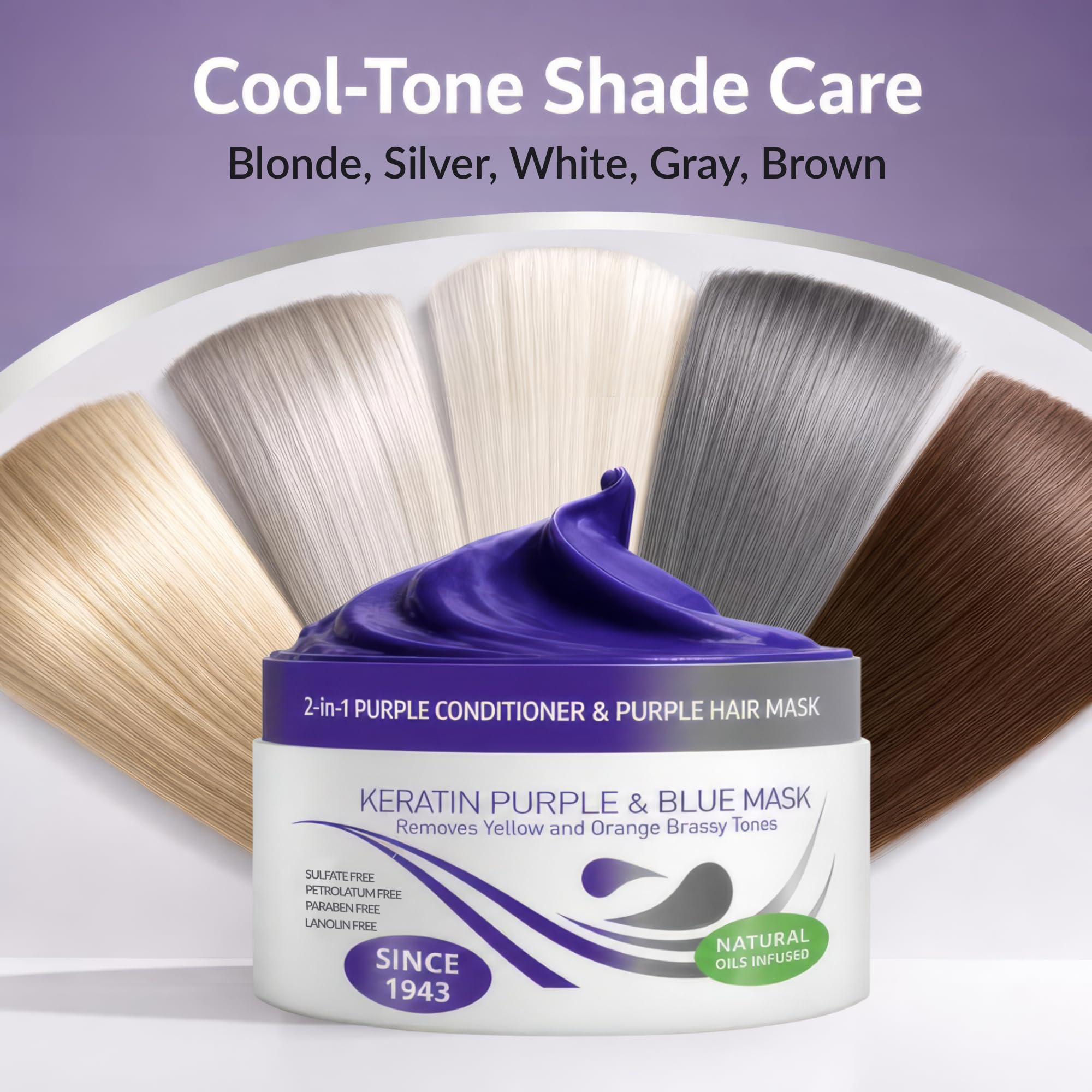 VITAMINS hair cosmetics label detail highlighting keratin and color-protecting ingredients