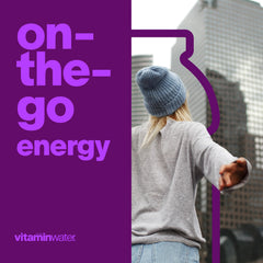 vitaminwater bottle cap and neck detail illustrating resealable convenience