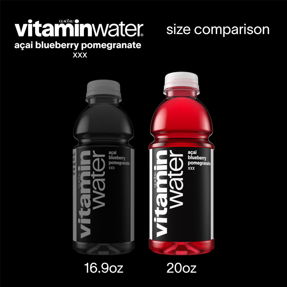 vitaminwater poured into glass showing refreshing clarity and appeal