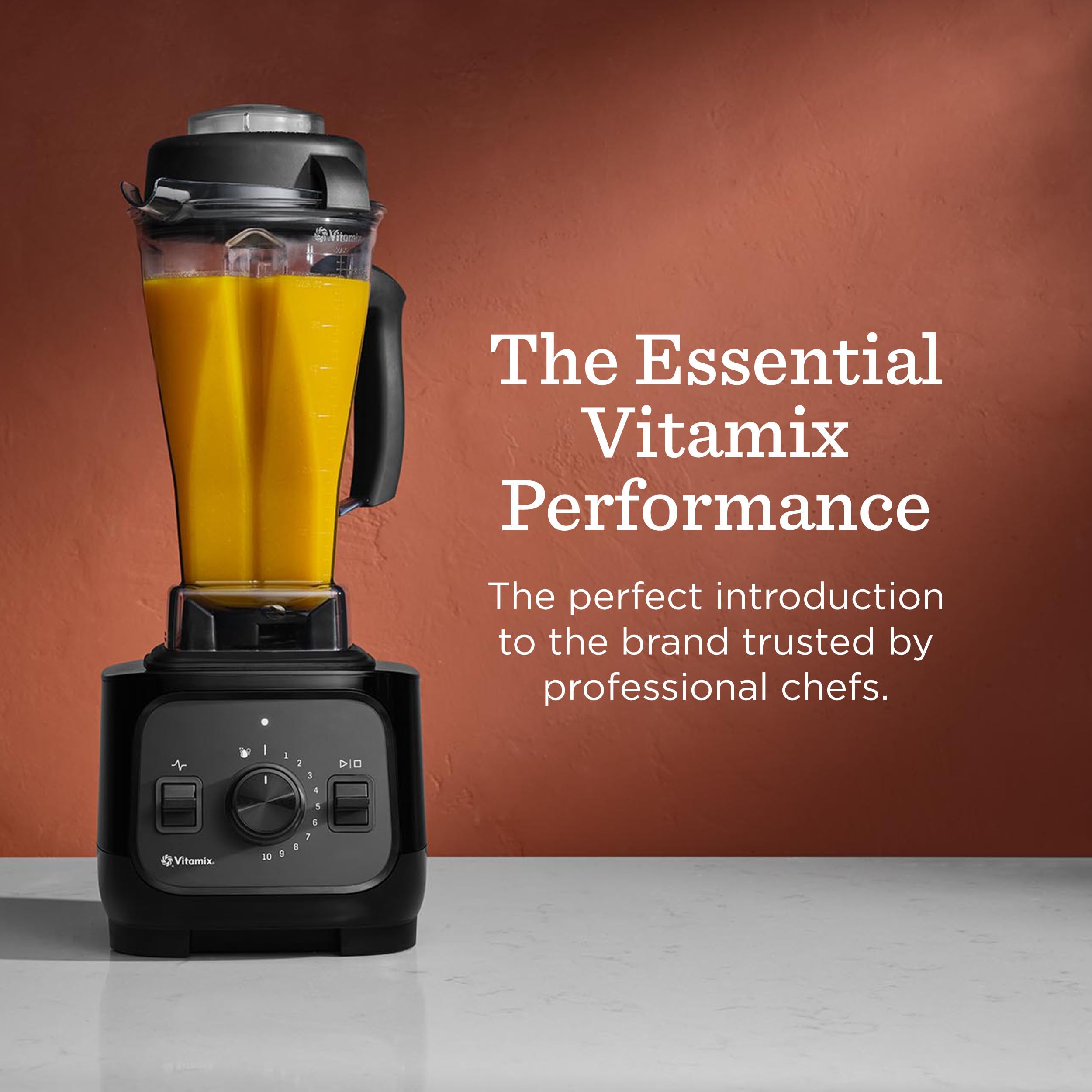 Vitamix VX1 64-ounce classic container highlighting shape for strong vortex and even blends