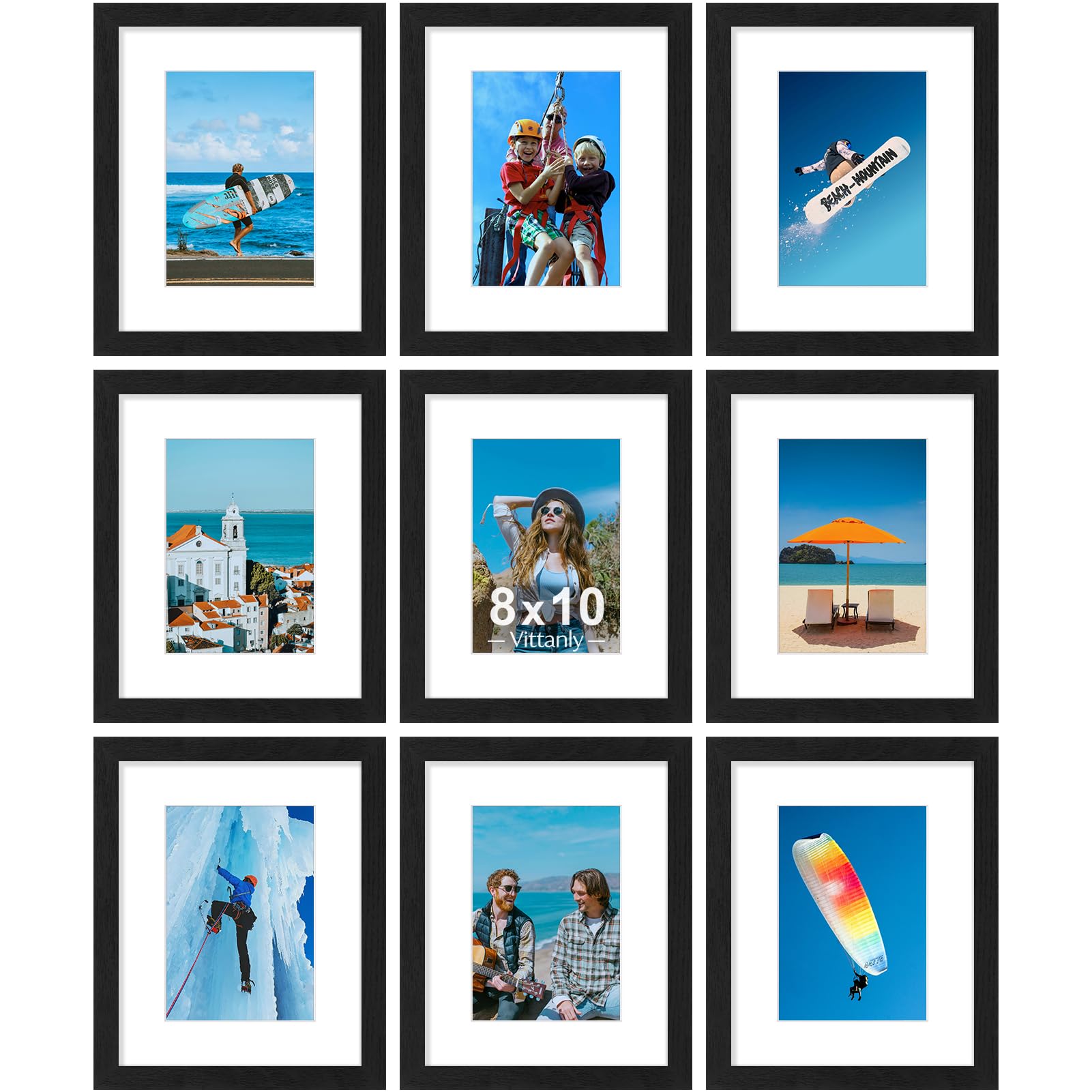 Vittanly front view black frame showing clean edge and modern look for galleries