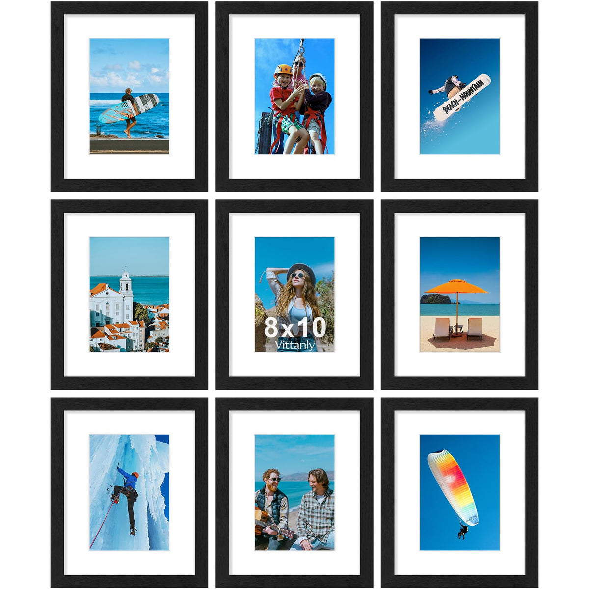 Vittanly front view black frame showing clean edge and modern look for galleries