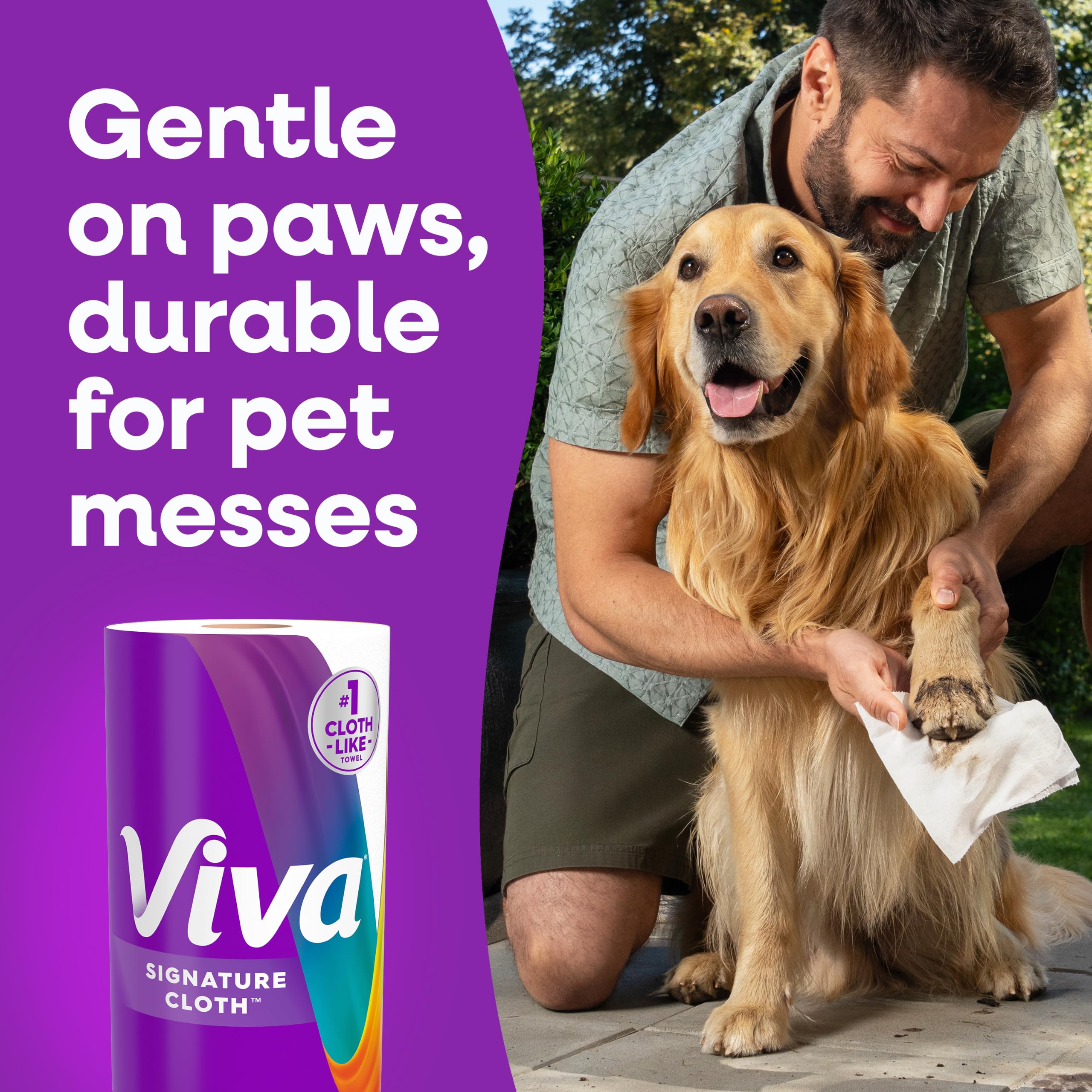 Viva towel used on bathroom surface for gentle cleaning