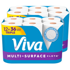 Viva front packaging showing 12 triple rolls and benefits