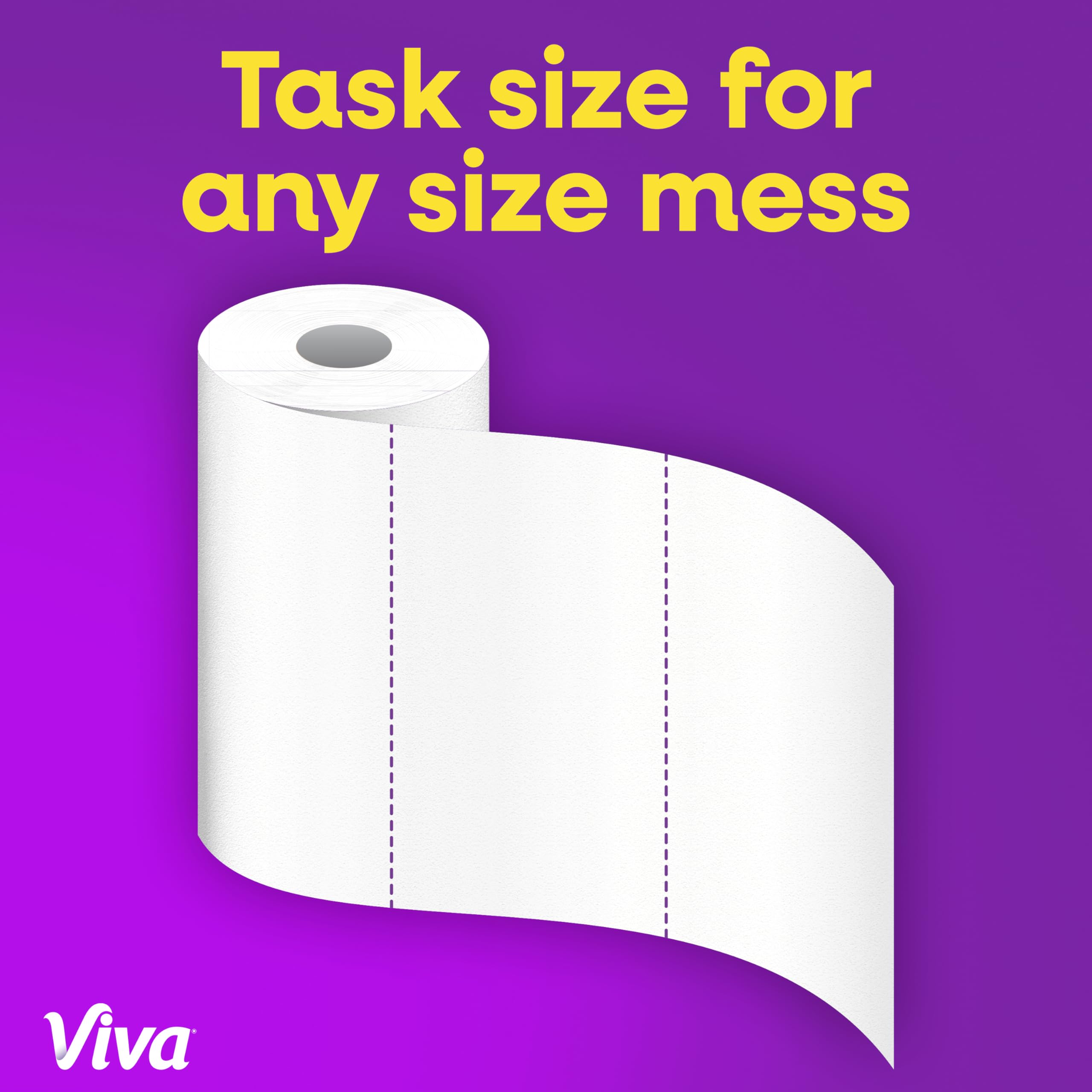 Viva multiple rolls stored neatly to show bulk convenience