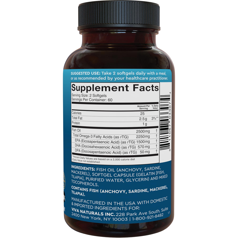 Viva Naturals bottle size comparison next to ruler showing scale and 120-count capacity