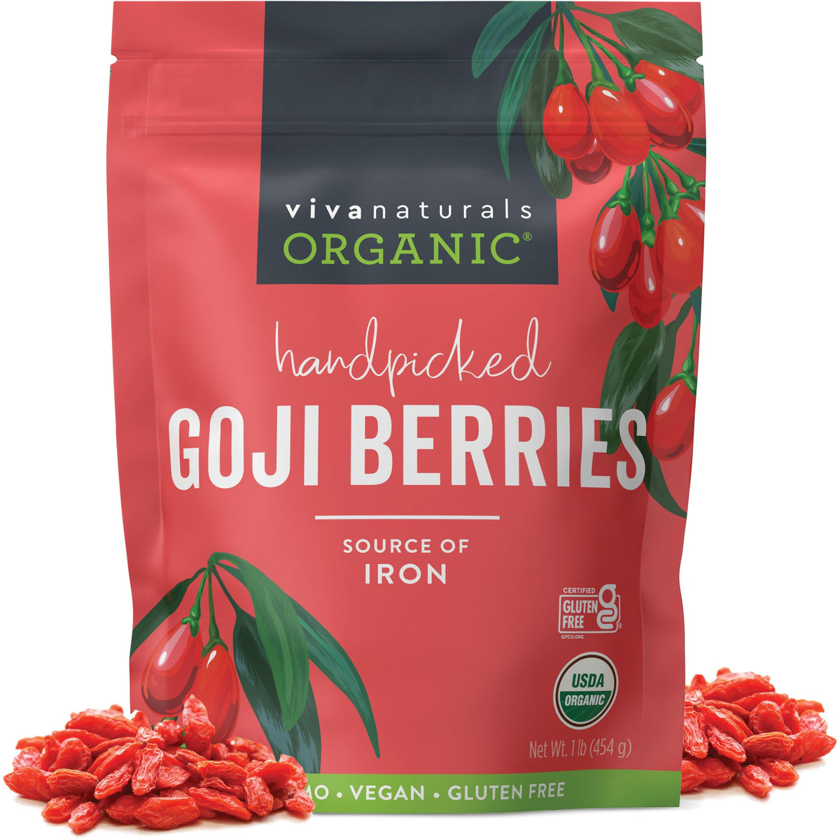 Viva Naturals front packaging showing 1 lb bag and product clarity benefit
