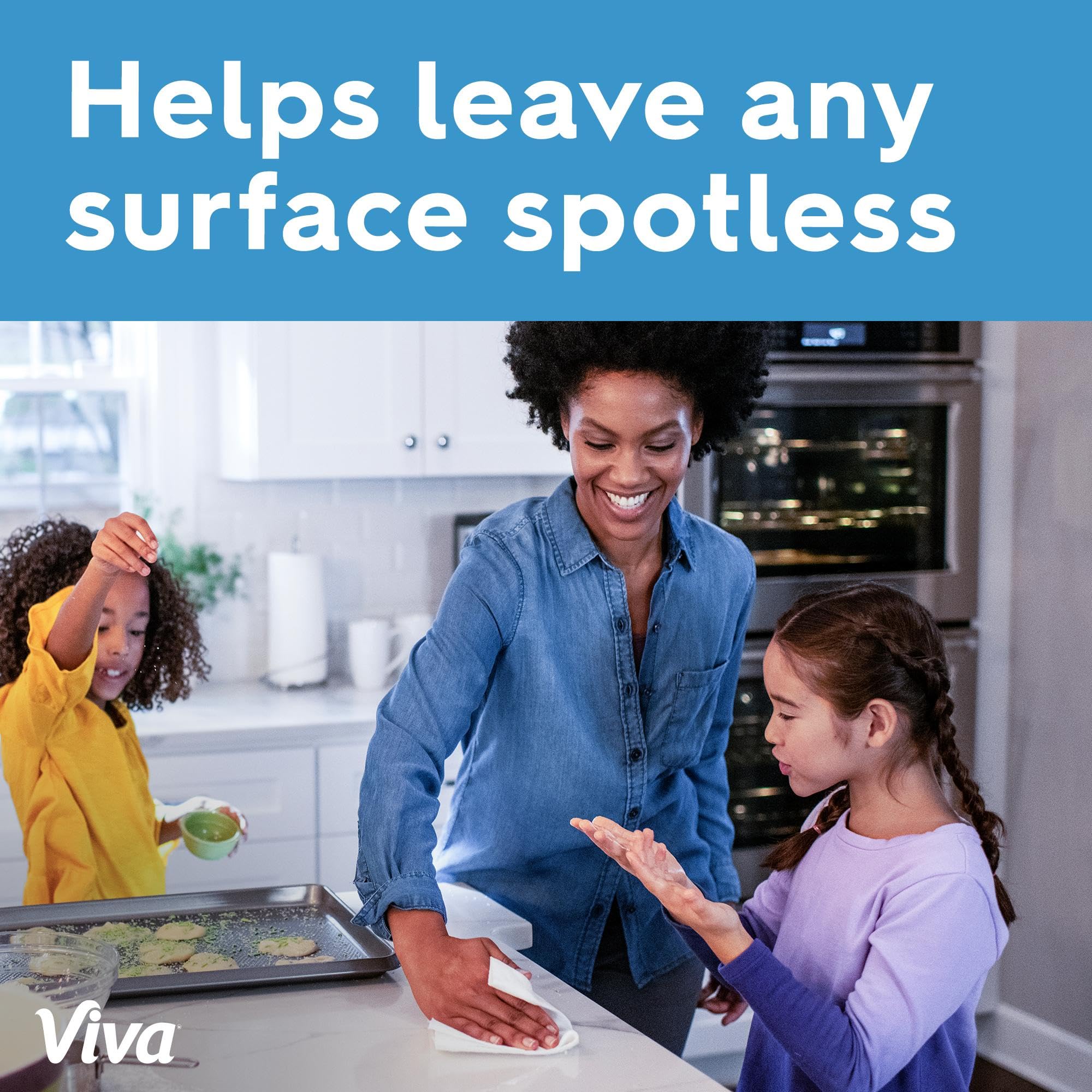Viva roll next to common items to show size and sheet count