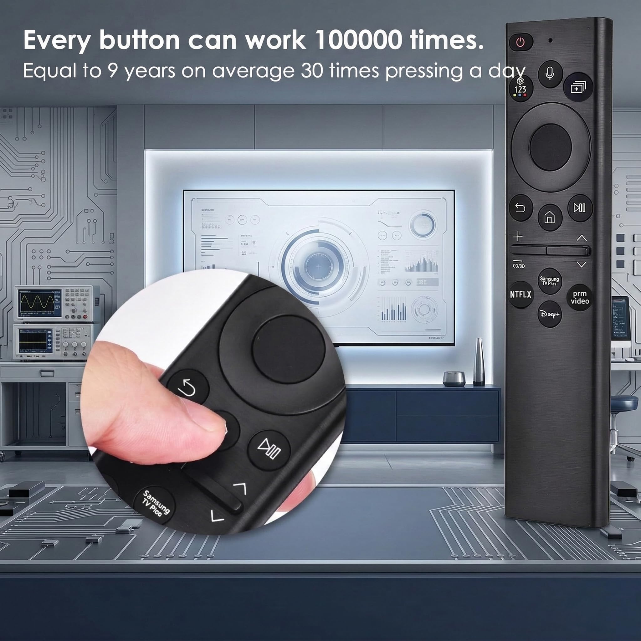 VIVCASE being used on couch for easy living-room control benefit