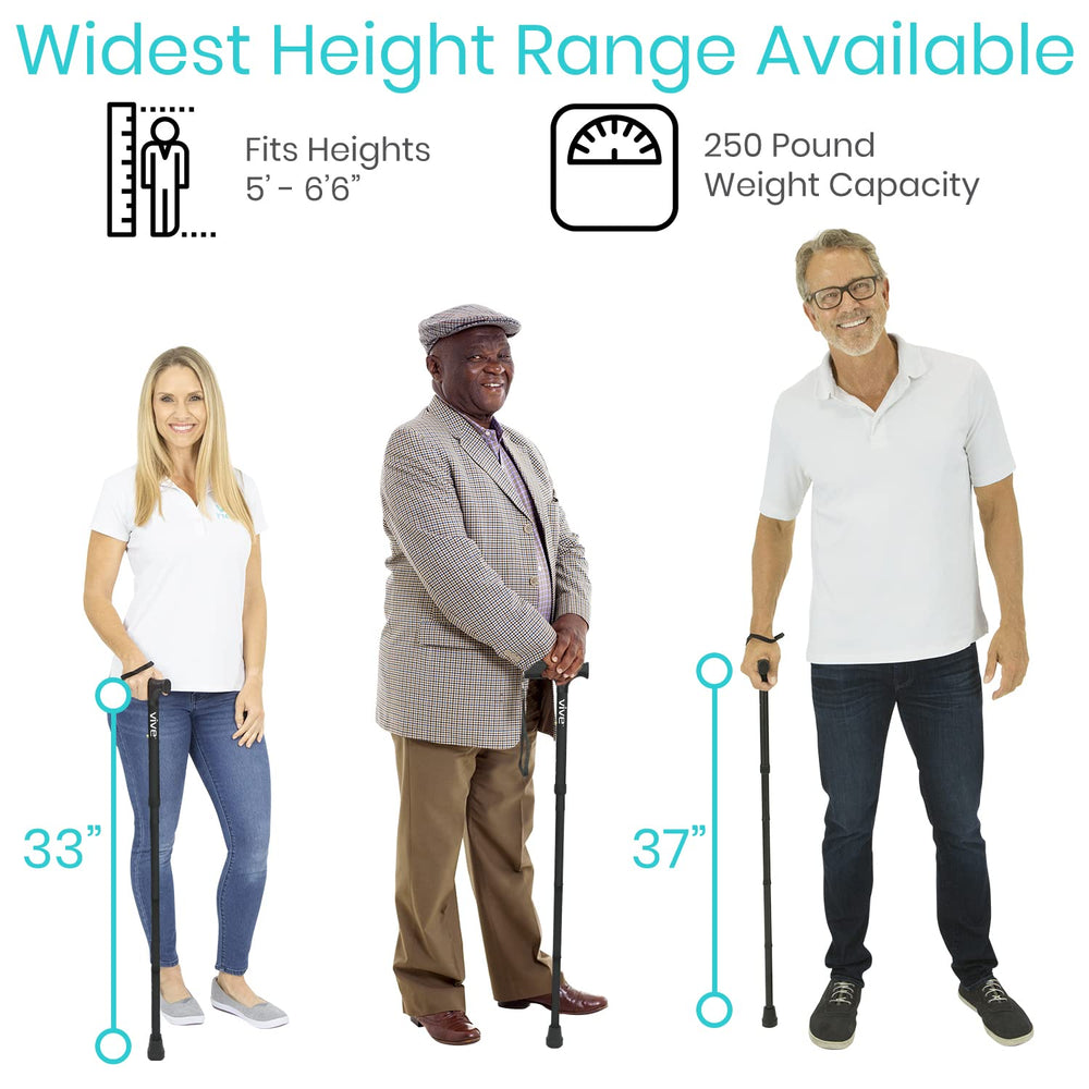 Vive folding cane wrist strap detail keeping the cane secure and preventing accidental drops