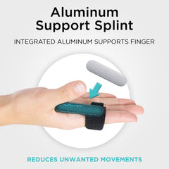 Vive side profile worn on an index finger highlighting slim profile and mobility advantage