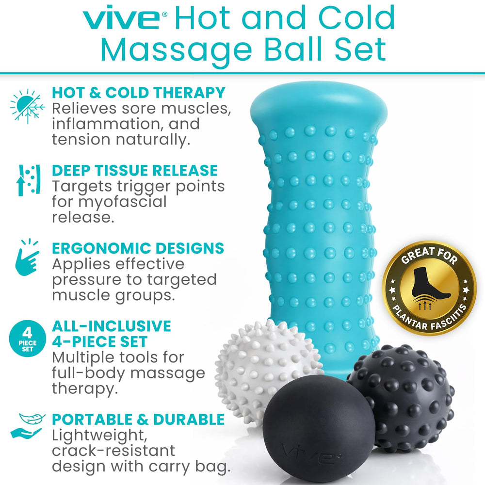 Vive textured foot roller close-up showing ridges and grip, improves targeted arch stimulation