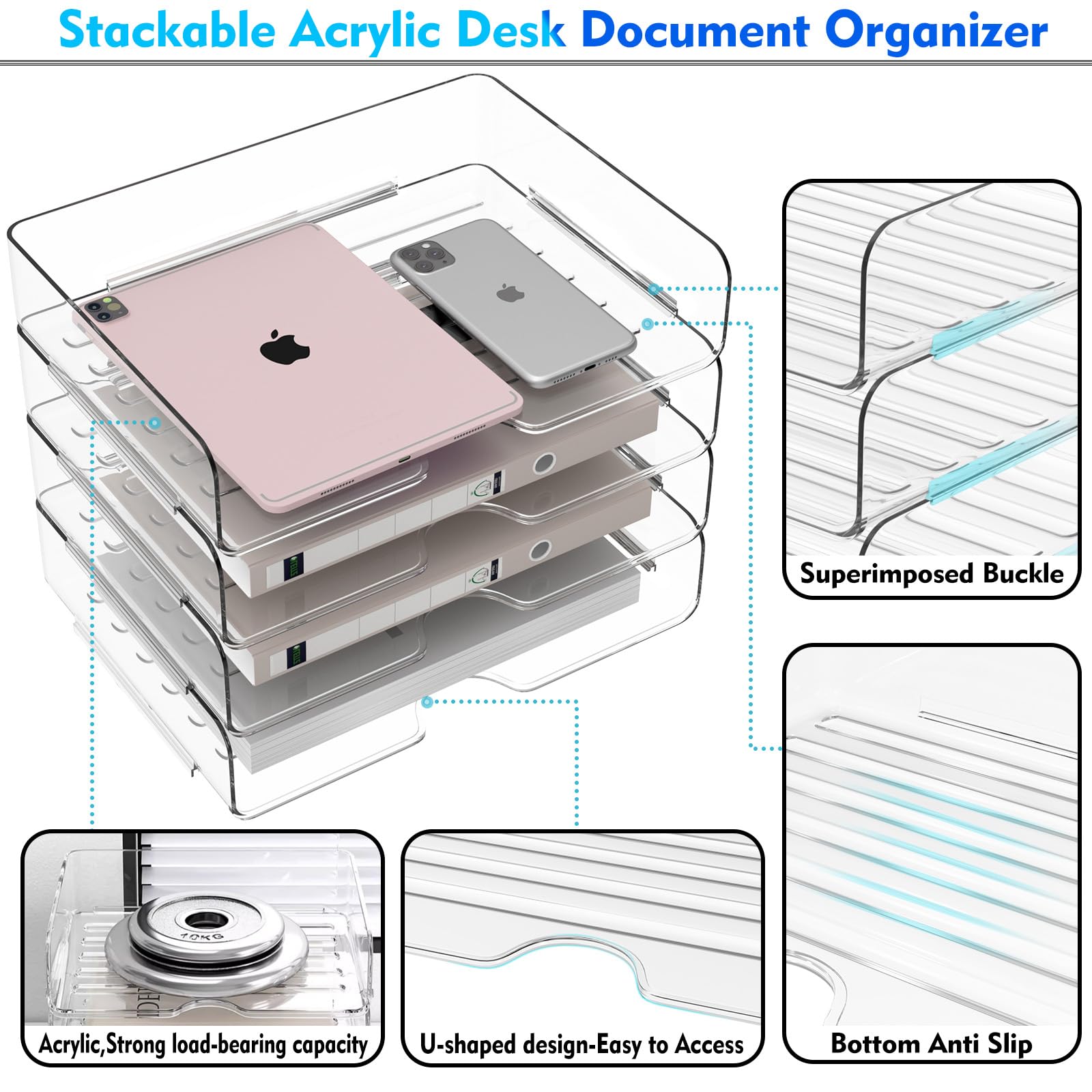 Vivihomety side view showing U-groove design for easy retrieval and dust reduction