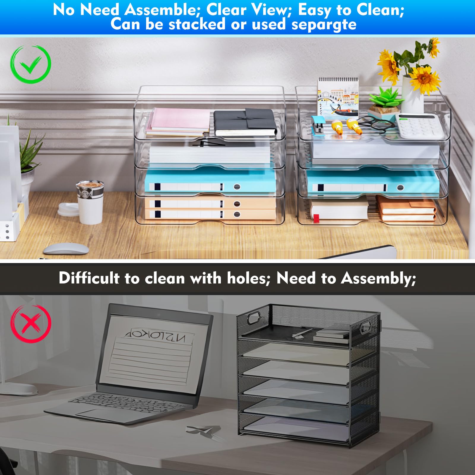 Vivihomety stacked four-tier profile demonstrating compact vertical storage and space saving