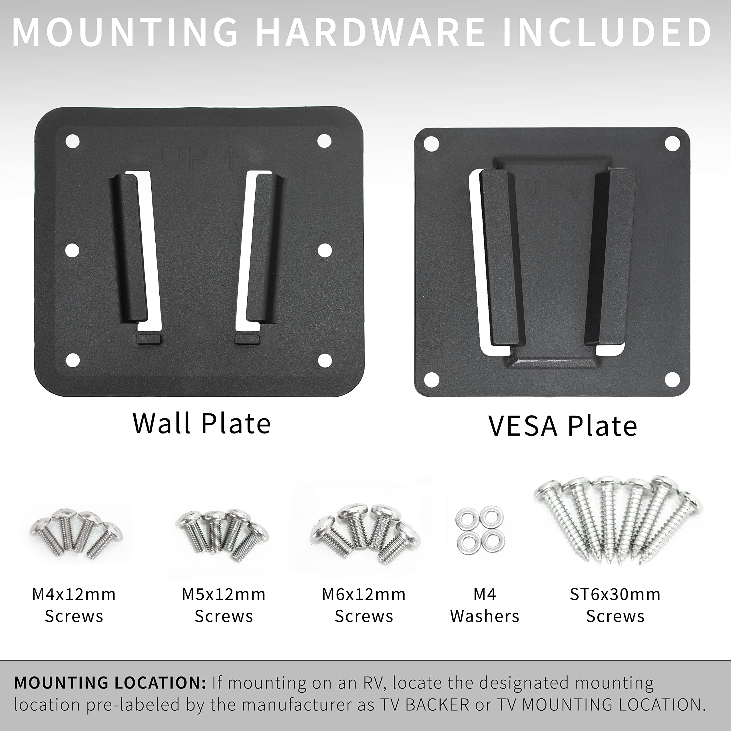 VIVO quick-disconnect mechanism illustrated for fast TV removal and convenient stowage
